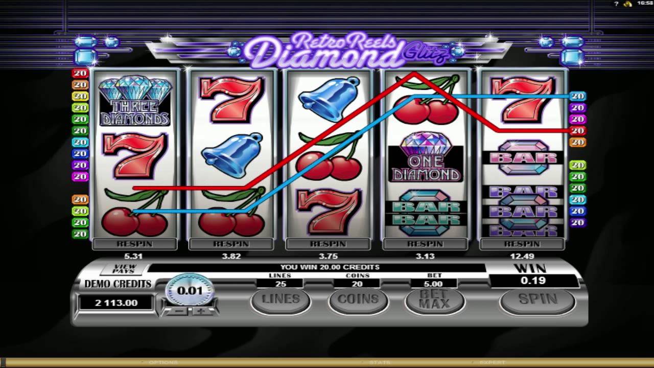 Retro Reels Diamond Glitz Slot